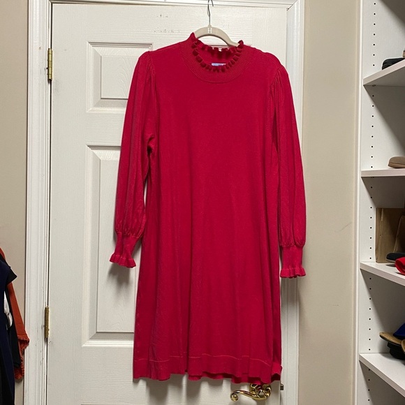 CeCe Magenta Mock-neck Long sleeve sweater Dress - Picture 2 of 3